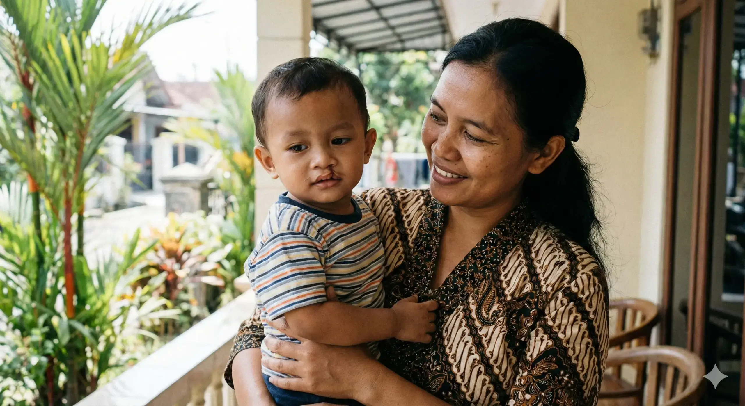 Anak ceria setelah operasi